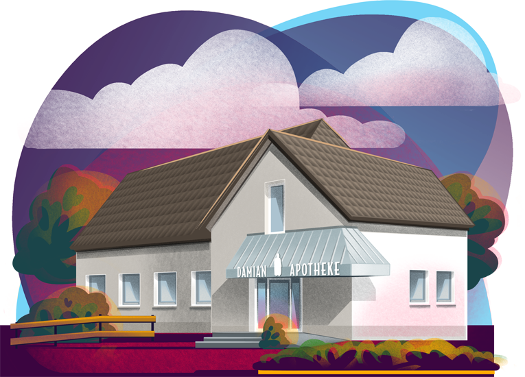 Zeichnung Damian Apotheke Dabringhausen