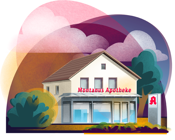 Zeichnung Montanus Apotheke Burscheid Hilgen