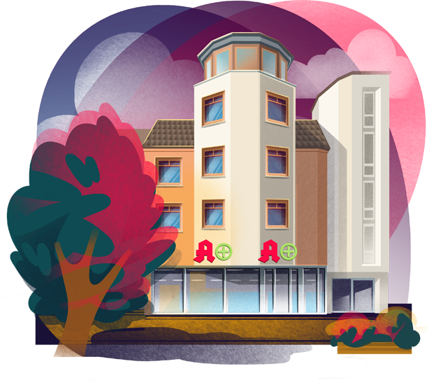 Zeichnung Montanus Apotheke Wermelskirchen