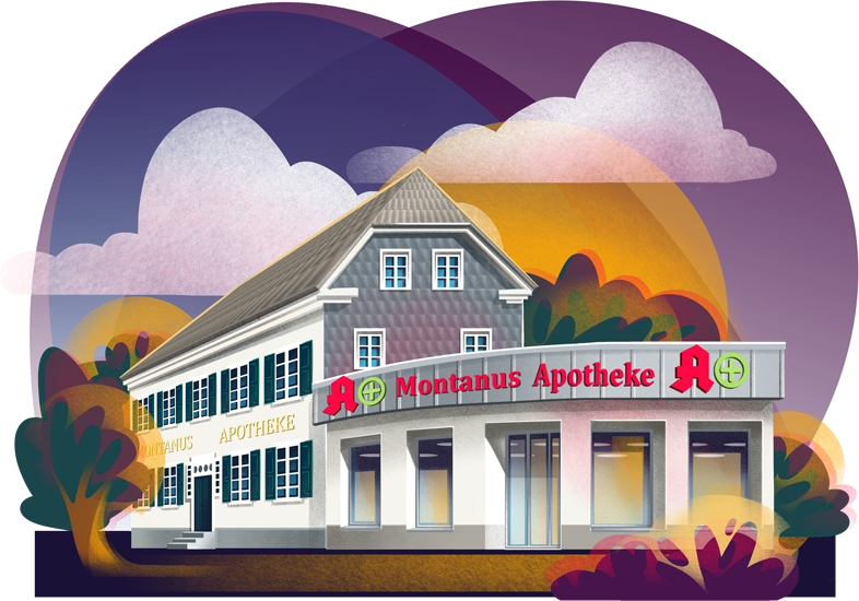 Zeichnung Montanus Apotheke Hückeswagen